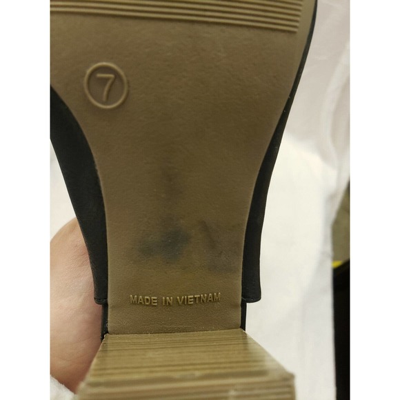 Gap Womens Black Peeptoe Strap on Platform 3" Heels Size 7 - Picture 11 of 12